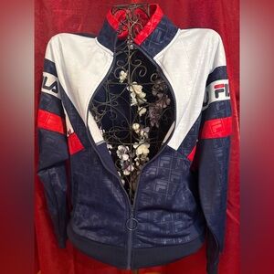 Fila men Blue, White, and Red sweat Jacket